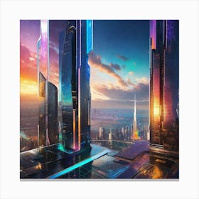 Futuristic Cityscape 113 Canvas Print
