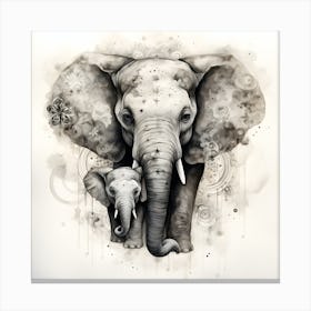 Elephant Series Artjuice By Csaba Fikker 005 Canvas Print
