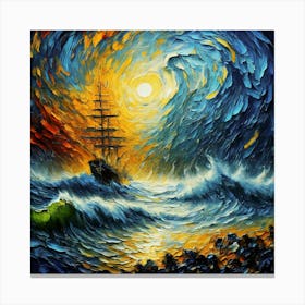 Celestial Fury: Moby Dick S Wrath Canvas Print