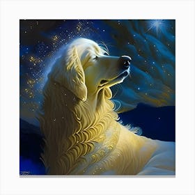 Beautiful Celestial Dog Canvas Print