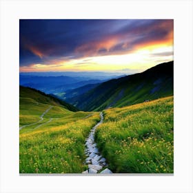 Path In The Mountains Canvas Print