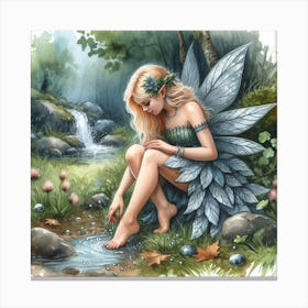 Fairy in the woods Canvas Print