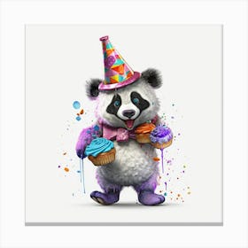 Birthday Panda 4 Canvas Print