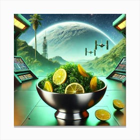 Citrus Infused Micro Algae Scifi Canvas Print