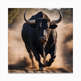 Bull Charge Canvas Print