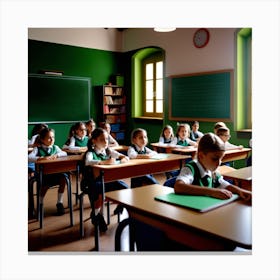 Classroom Stock Photos & Royalty-Free Footage Canvas Print