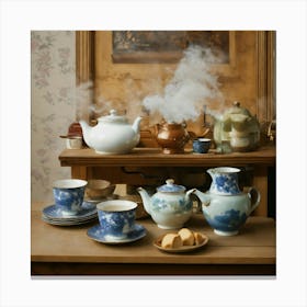 As Steam Rises From The Teapot Canvas Print