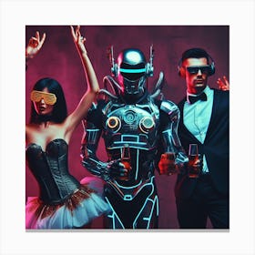 Futuristic Dancers Canvas Print