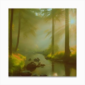 La foresta si sveglia Canvas Print