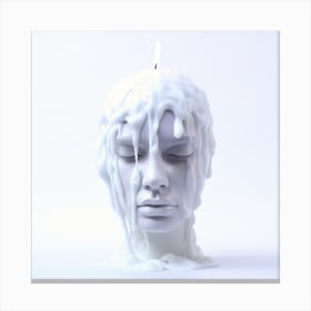 Head Of A Woman Melting Wax Canvas Print