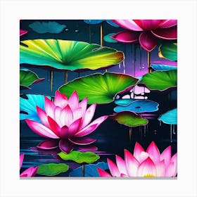 Lotus Flower Wallpaper 1 Canvas Print