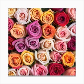 Colorful Roses 13 Canvas Print