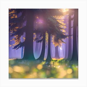 Bokeh Forest Canvas Print