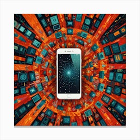 A Kaleidoscope Of Mobile Phones 1 Canvas Print