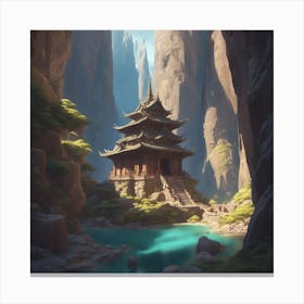 Mountain Temple 10 Canvas Print