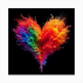 Rainbow Heart 6 Canvas Print