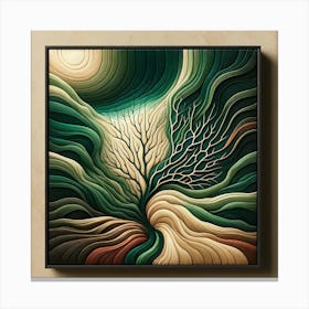 Abstract Tree Painting Canvas Print