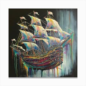 Ship with a splash of colour 8 Canvas Print