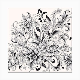 Ornate Floral Design 20 Canvas Print
