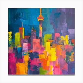 Abstract Travel Collection Toronto Canada 1 Canvas Print