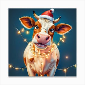 Santa Cow 1 Canvas Print