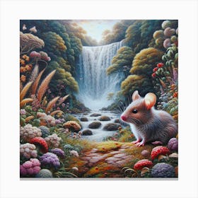 Mouse In The Forest 5 Canvas Print