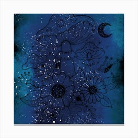 Galaxy Mushroom Art Print Canvas Print