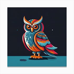 Colorful Owl 3 Canvas Print