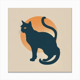 Cat Silhouette Canvas Print