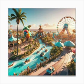 Sunrise at the theme Park Canvas Print