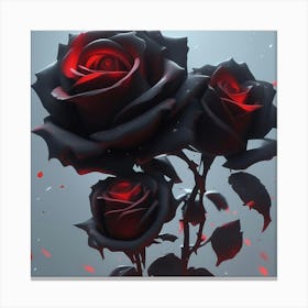 Black Roses Canvas Print