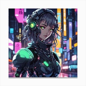 Futuristic Girl Canvas Print