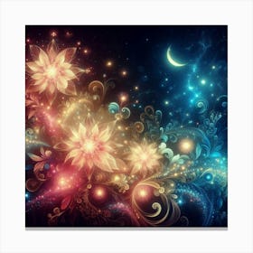 Abstract Flower Wallpaper Canvas Print