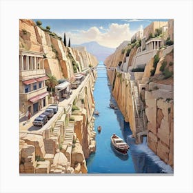 Aegean City Canvas Print