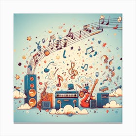Music Background Canvas Print