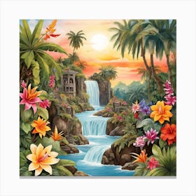 Tropical landscape 7 Canvas Print