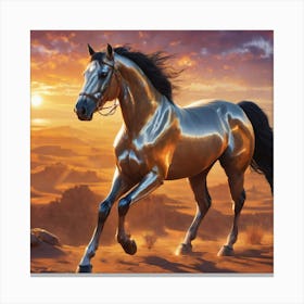 Horse In The Desert Canvas Print