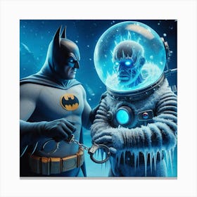Batman And Iceman 2 Canvas Print