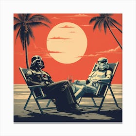 Darth gets some R&R Canvas Print