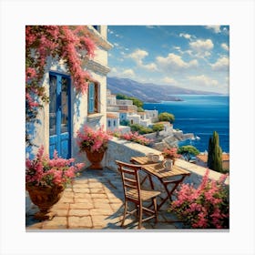 Mediterranean Balcony 1 Canvas Print