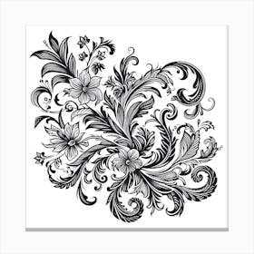Ornate Floral Design 3 Canvas Print