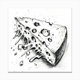 Cheese Drawing Canvas Print