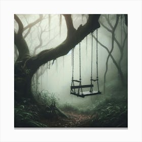 Swing In The Forest 1 Canvas Print