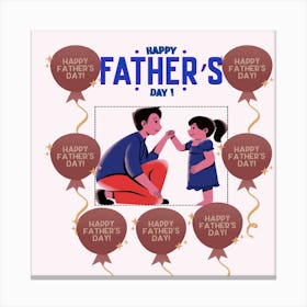 Happy Father'S Day 2 Canvas Print