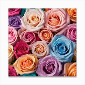 Colorful Roses Background 57 Canvas Print