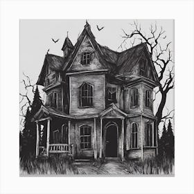 Haunted House 1 Canvas Print