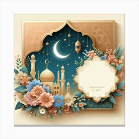 Muslim Greeting Card 13 Canvas Print