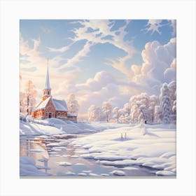 Festive Watercolour Dreamland Canvas Print