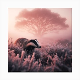 Badger In The Mist 3 Canvas Print