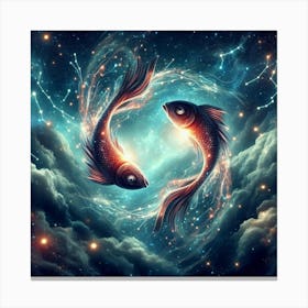 Two Fish In The Sky 2 Canvas Print